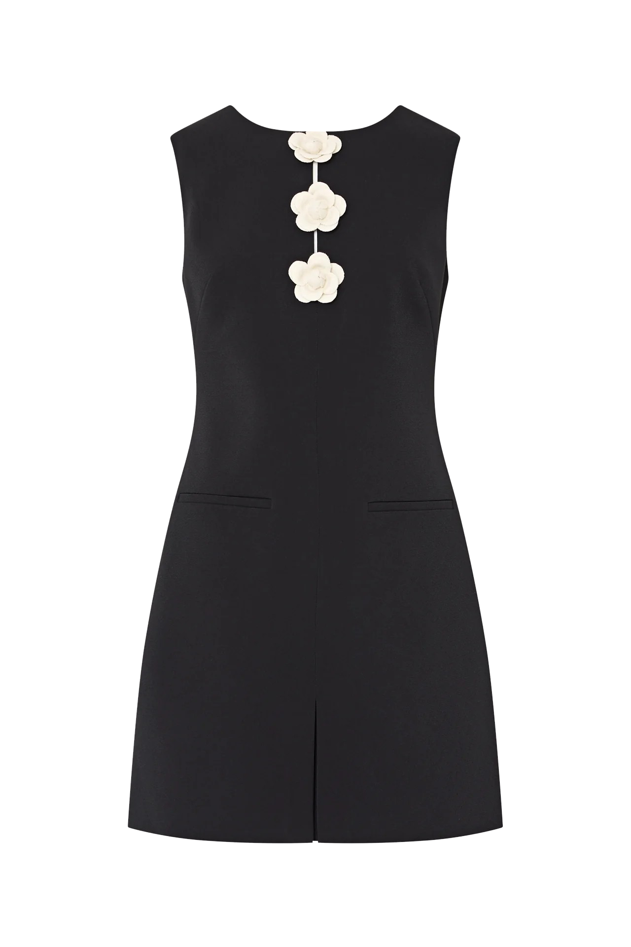 SAYLOR CAMELLIA APPLIQUE CREPE MINI DRESS - Dresses - Sassanova