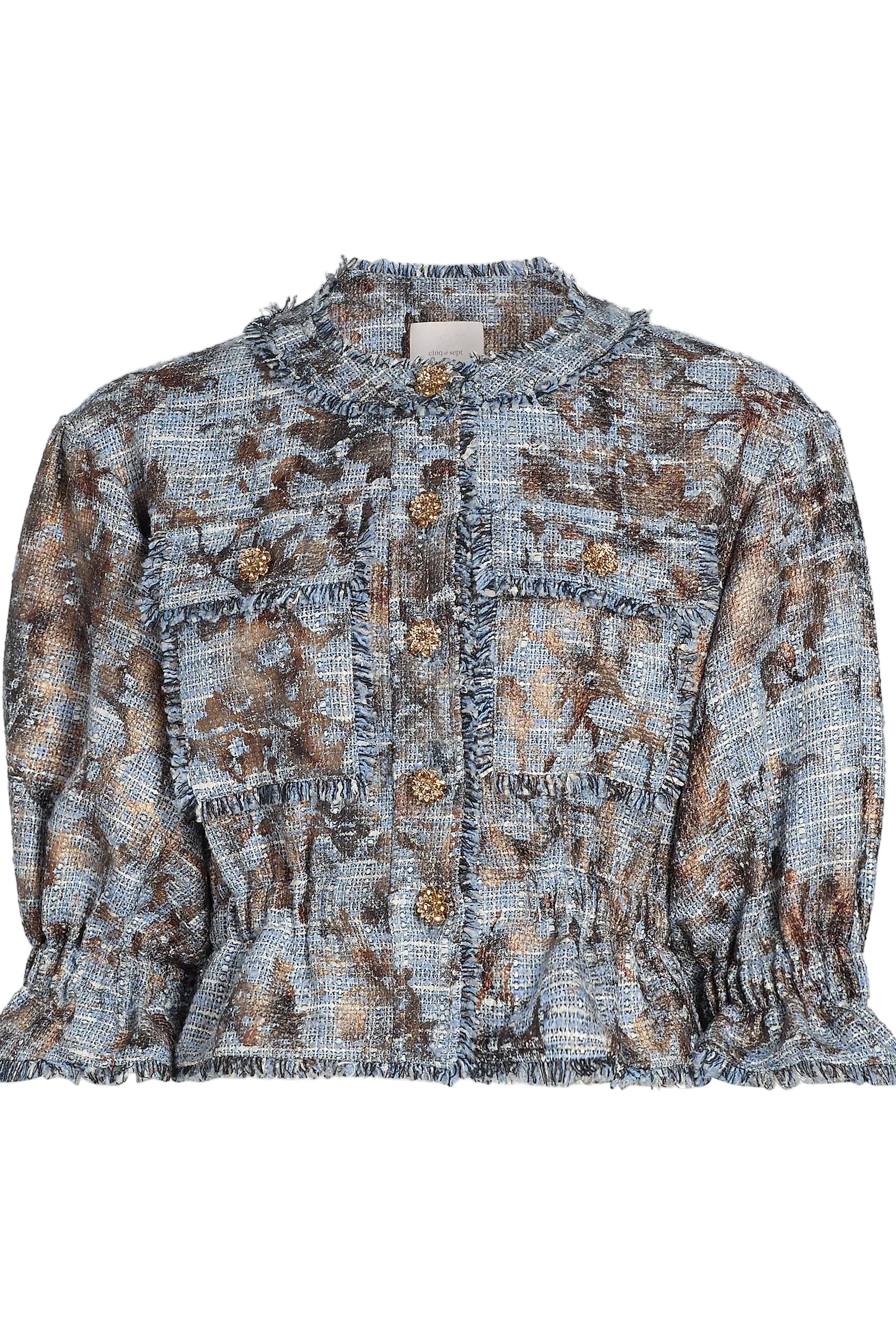 FOIL PRINTED TWEED JAXIE JACKET-Sassanova