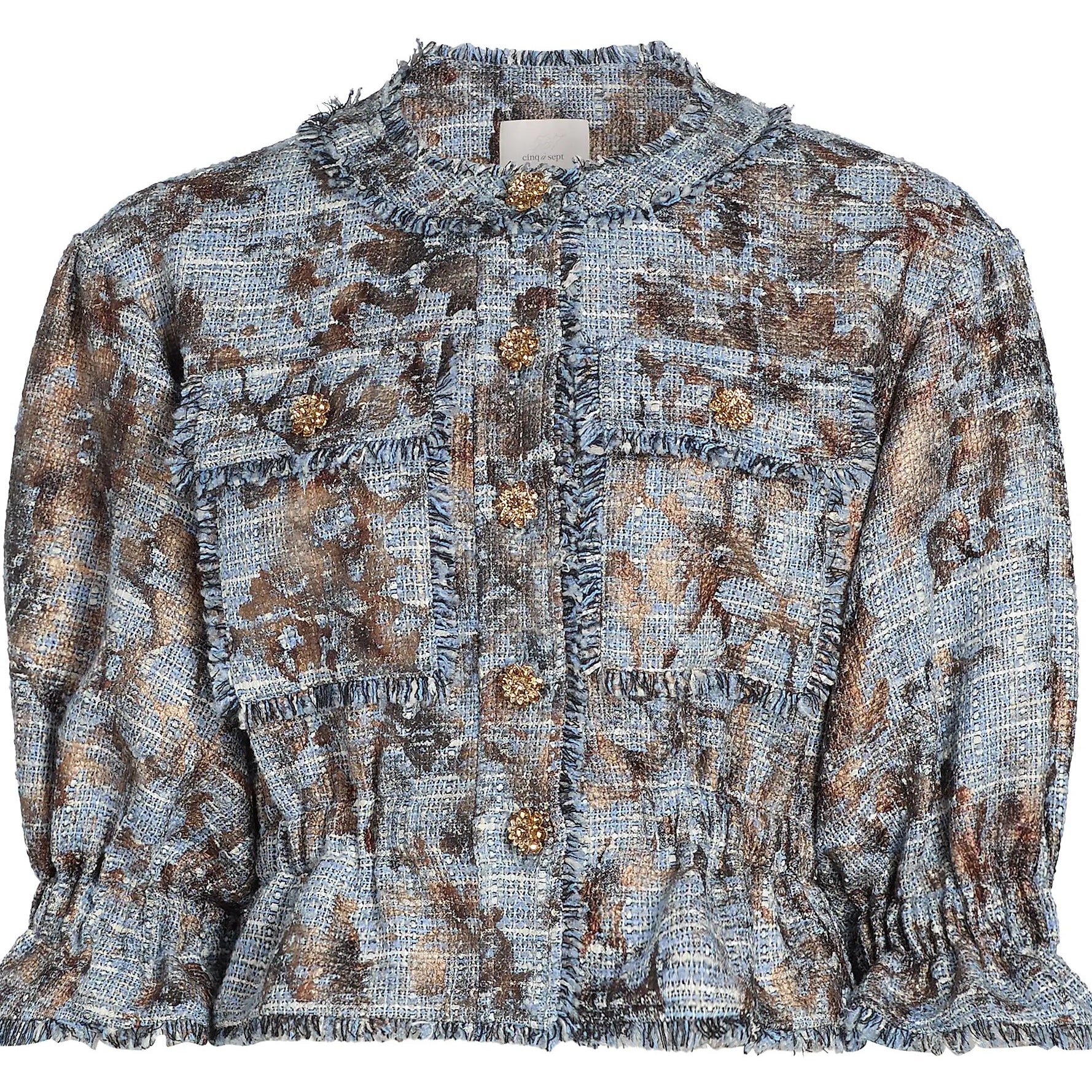FOIL PRINTED TWEED JAXIE JACKET