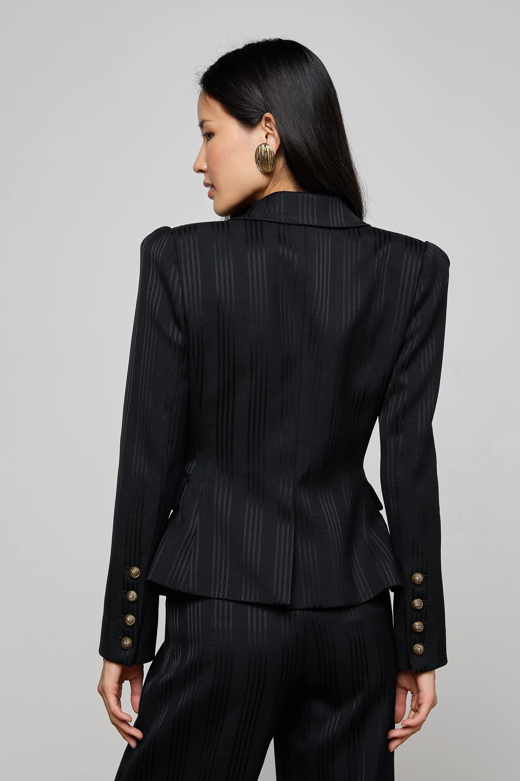 KAISLEY FUR COLLAR BLAZER-sassanova