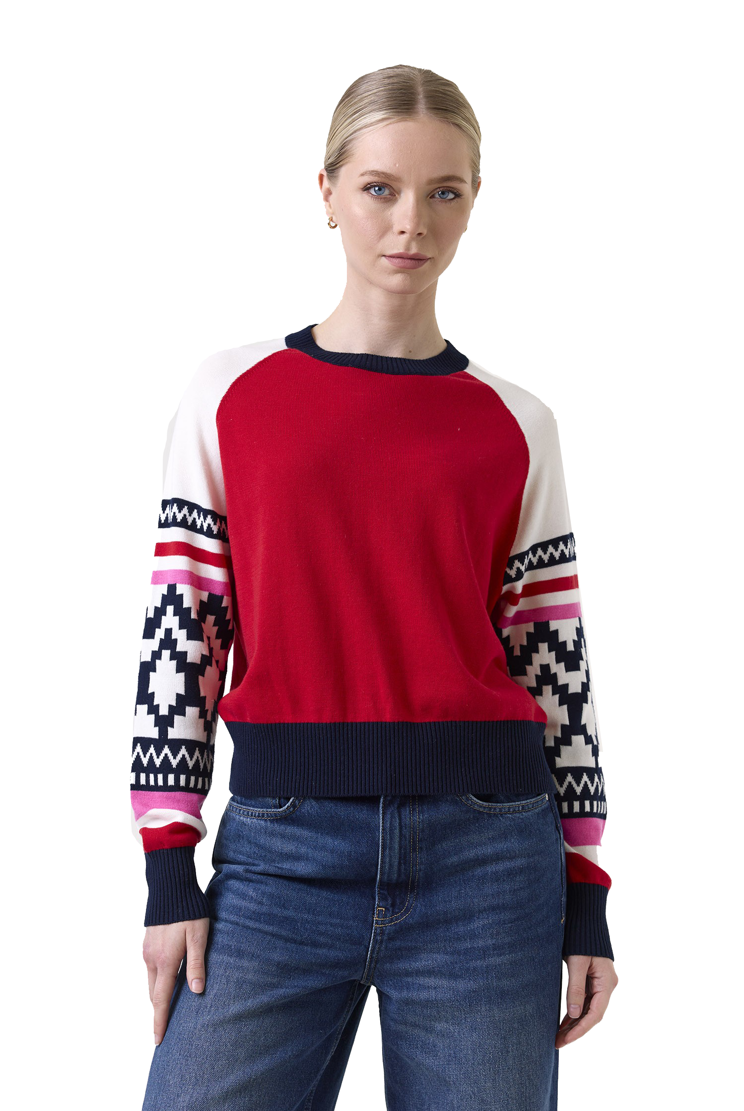 GEO SLEEVE CREW - Sassanova