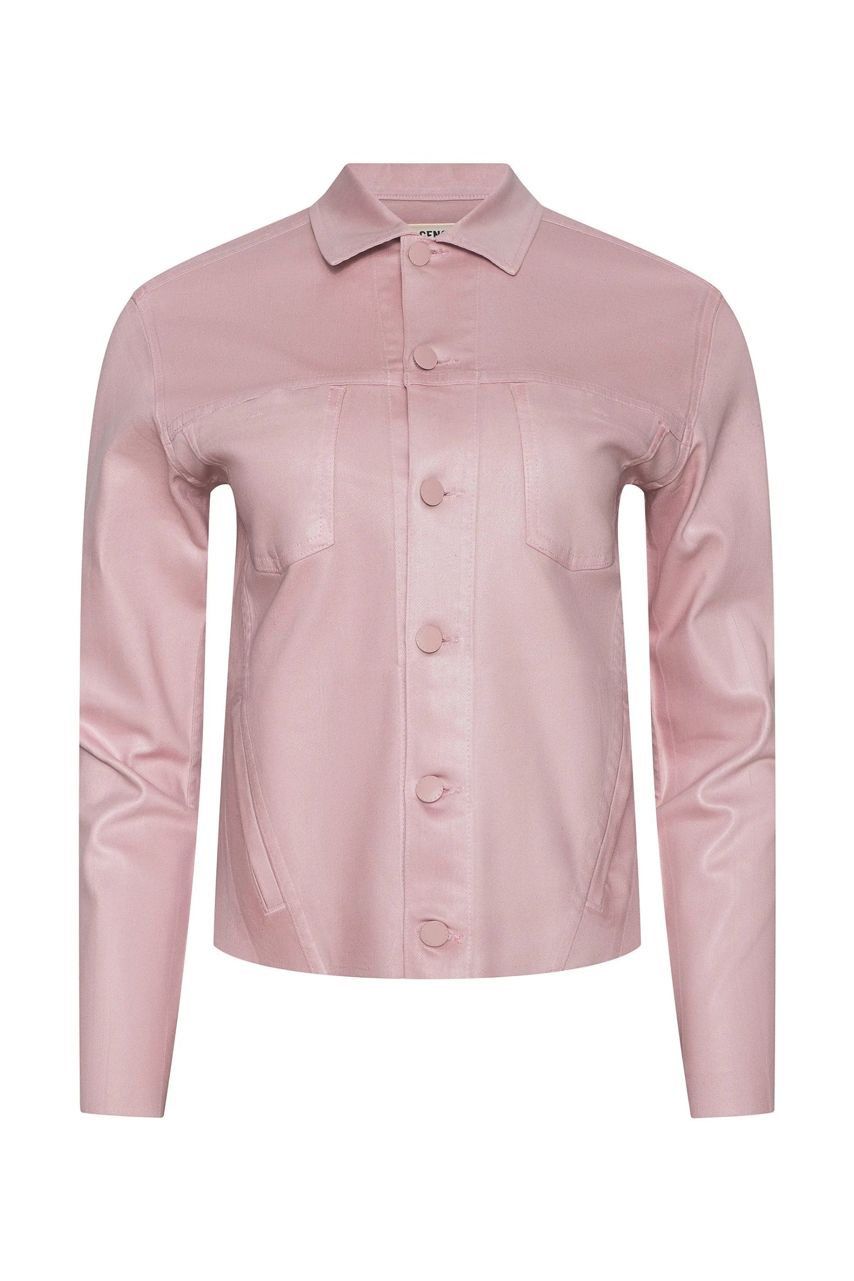 JANELLE SLIM COATED JACKET - Jackets - Sassanova