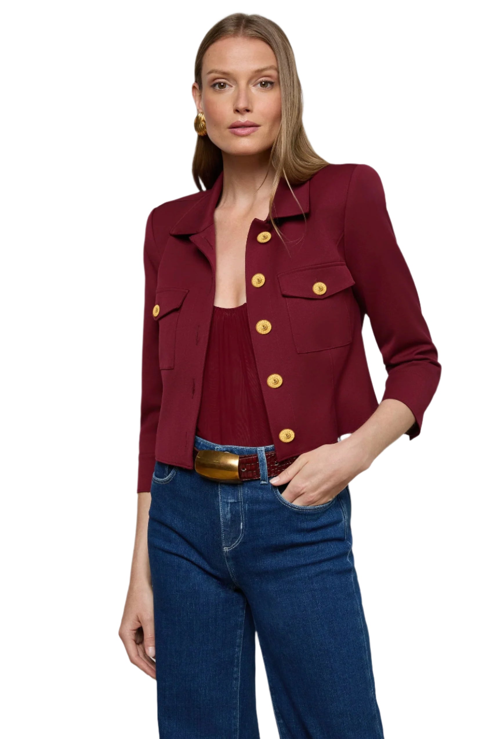 KUMI CROPPED FITTED JACKET - Jackets - Sassanova