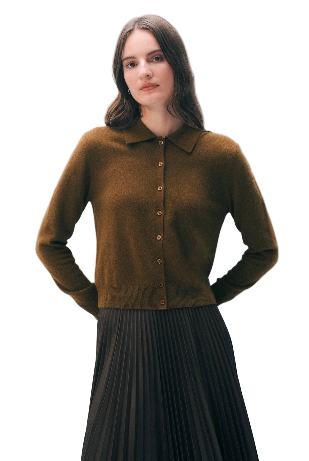 CASHMERE COLLARED CARDIGAN
sassanova