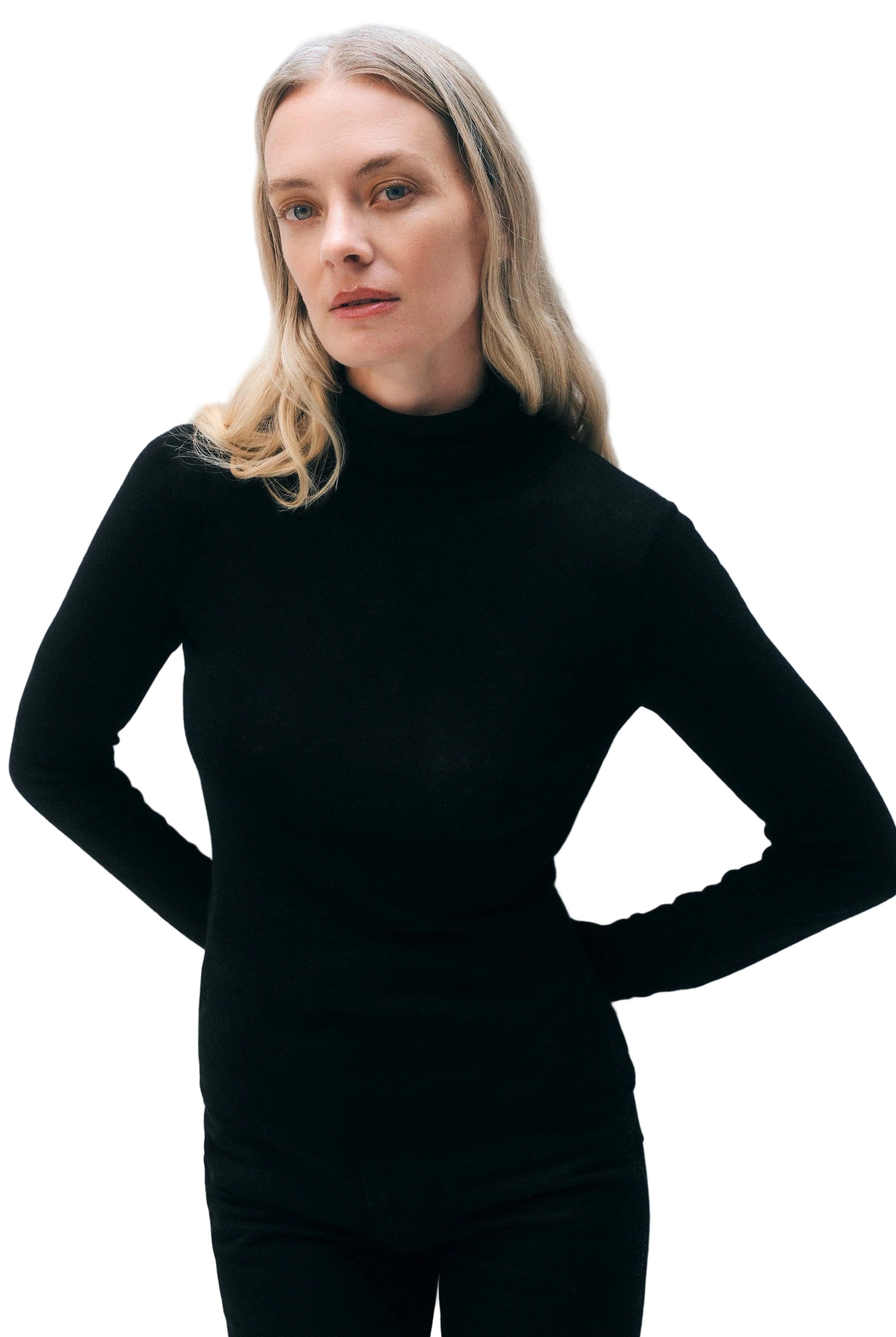 SUPERFINE CASHMERE BLEND TURTLENECK - Sweaters - Sassanova