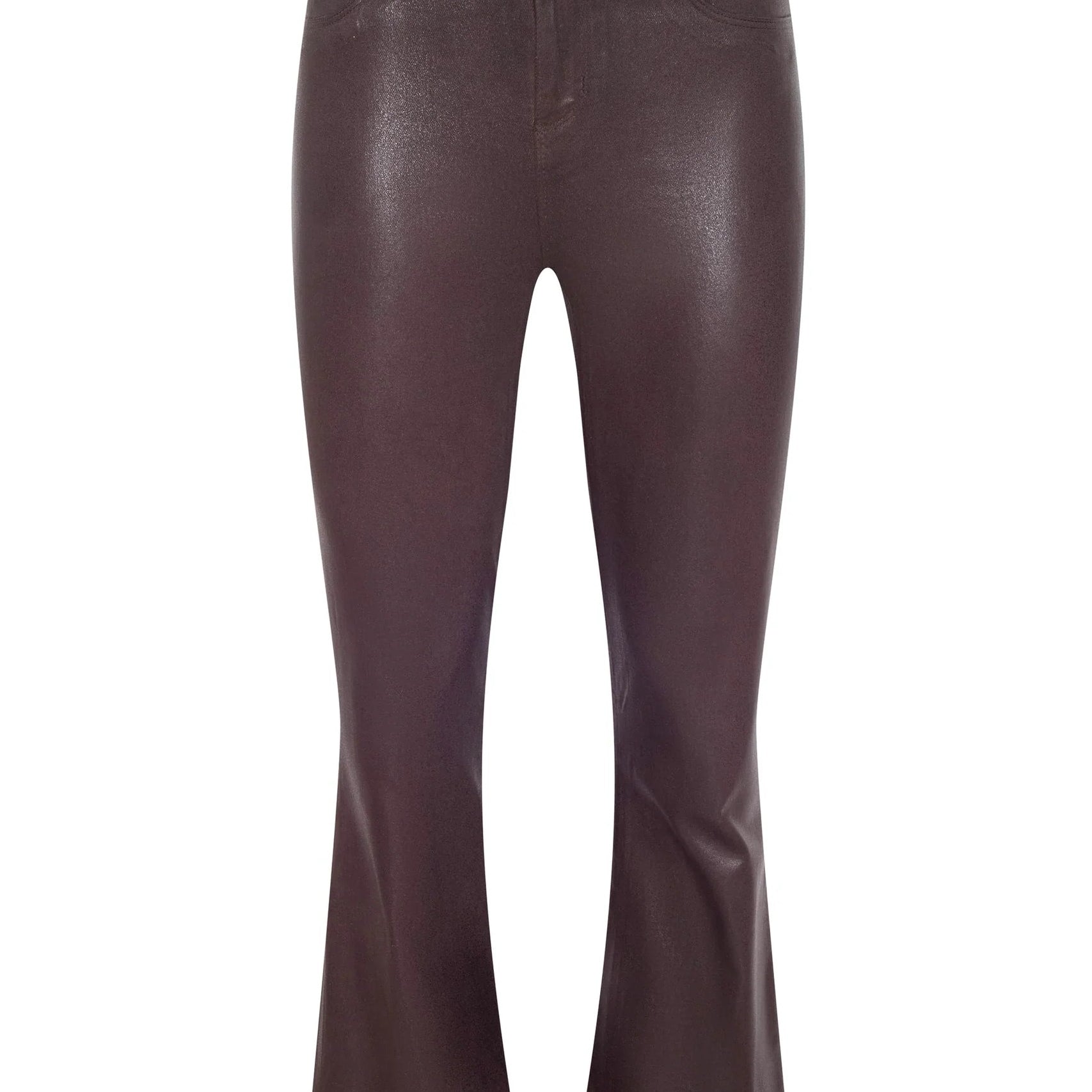 KENDRA H/R COATED CROP FLARE - Denim - Sassanova