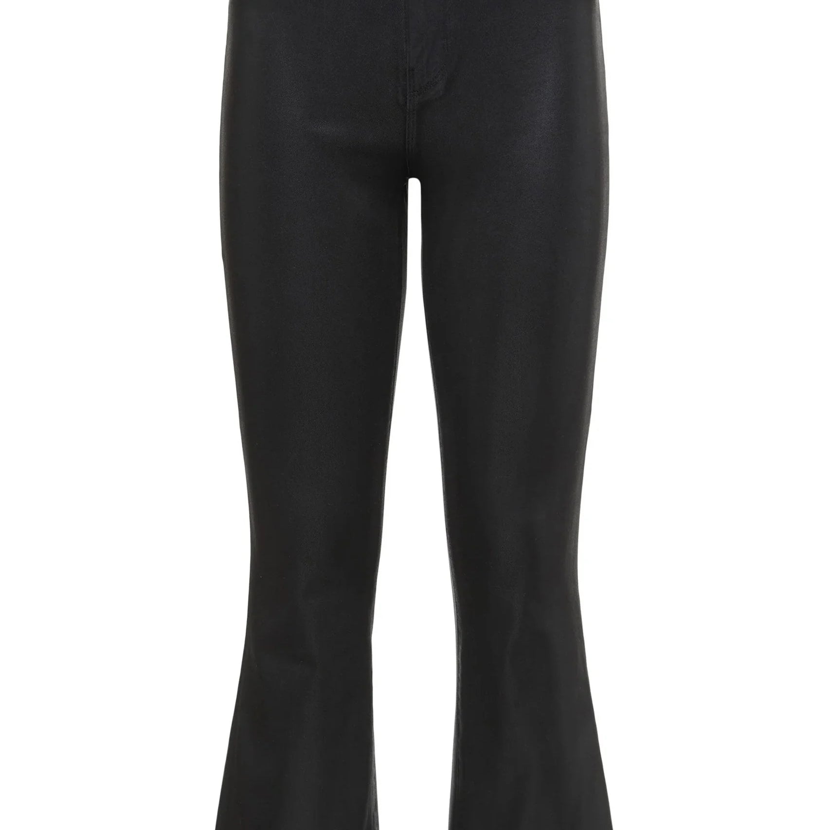 KENDRA CROP FLARE COATED NOIR