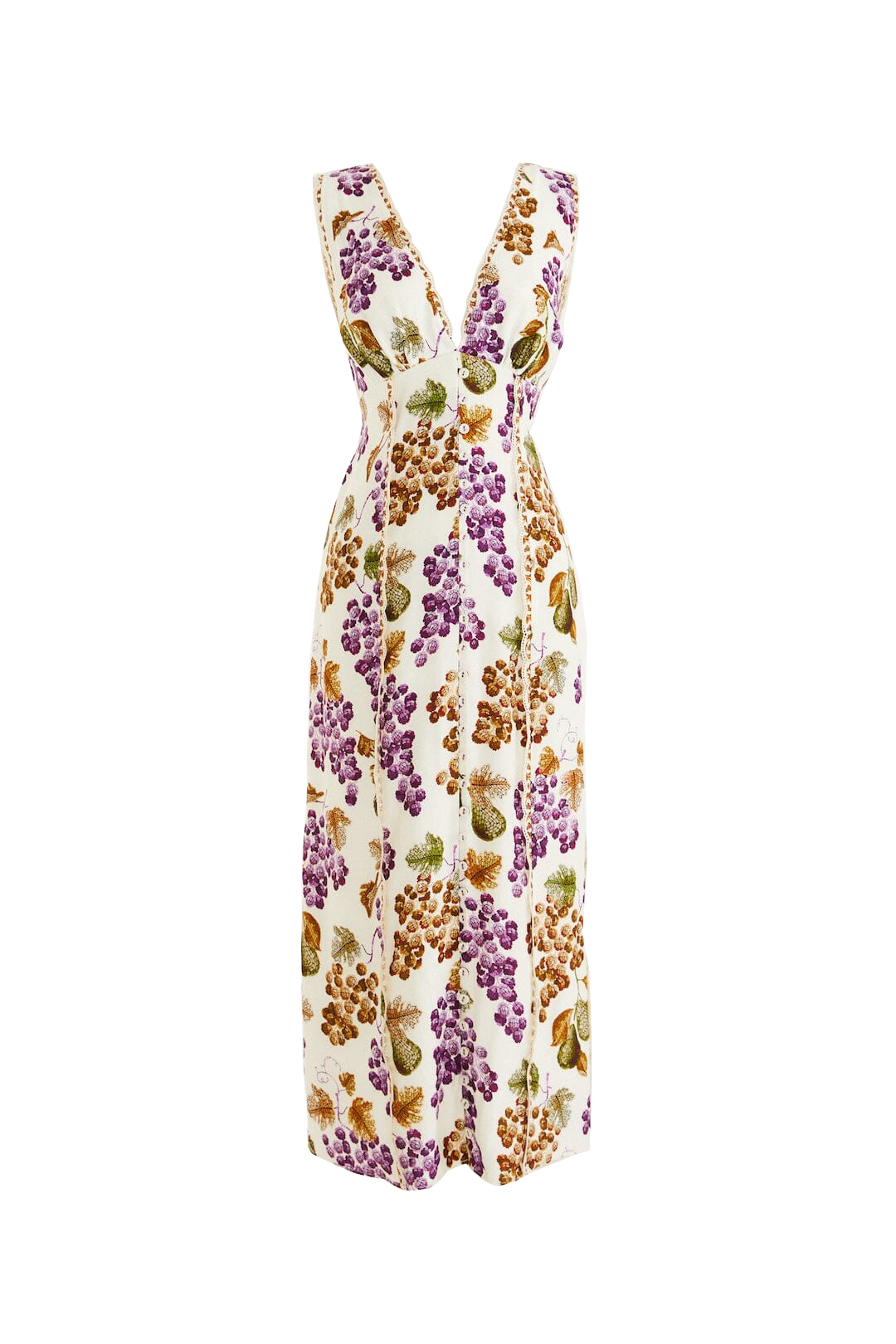 GRAPE GARDEN SLVLS MIDI DRESS - Dresses - Sassanova