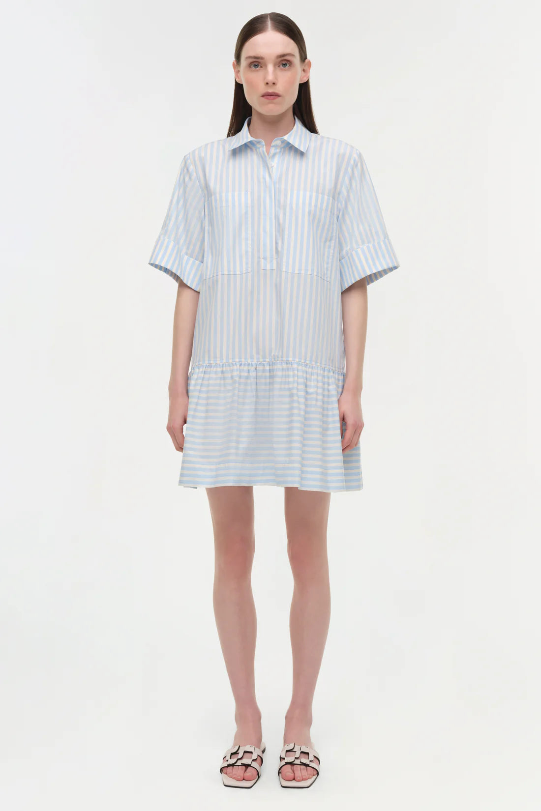 CRIS SHORT SLEEVE SHIRT DRESS - Dresses - Sassanova