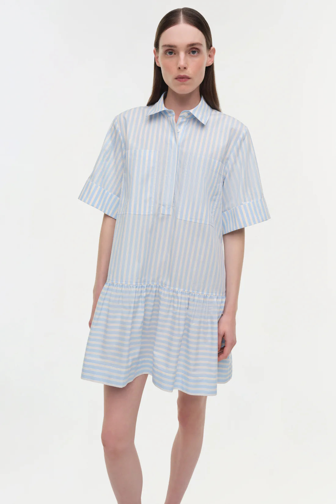 CRIS SHORT SLEEVE SHIRT DRESS - Dresses - Sassanova