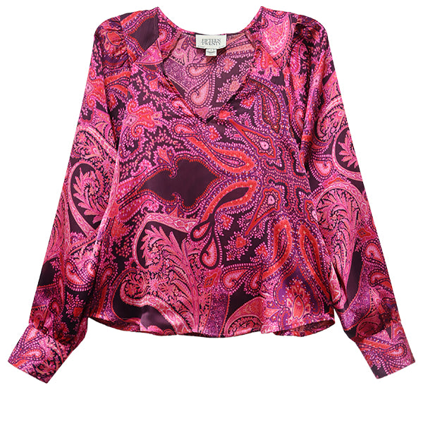 NATASHA V NECK PUFF SLV TOP-Sassanova