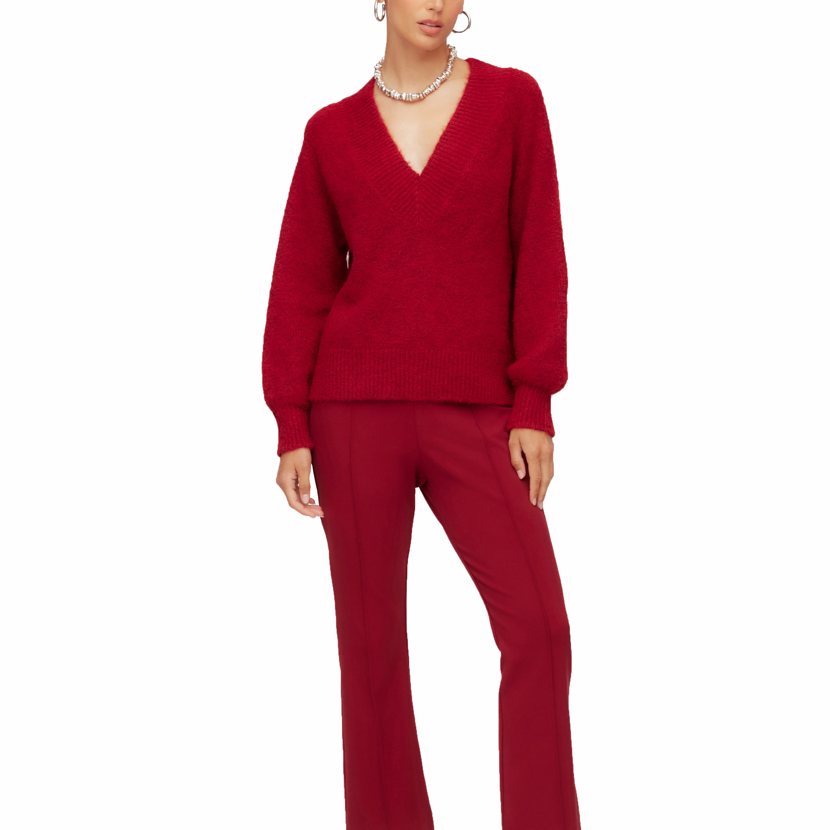 HEATHER V NECK SWEATER
sassanova