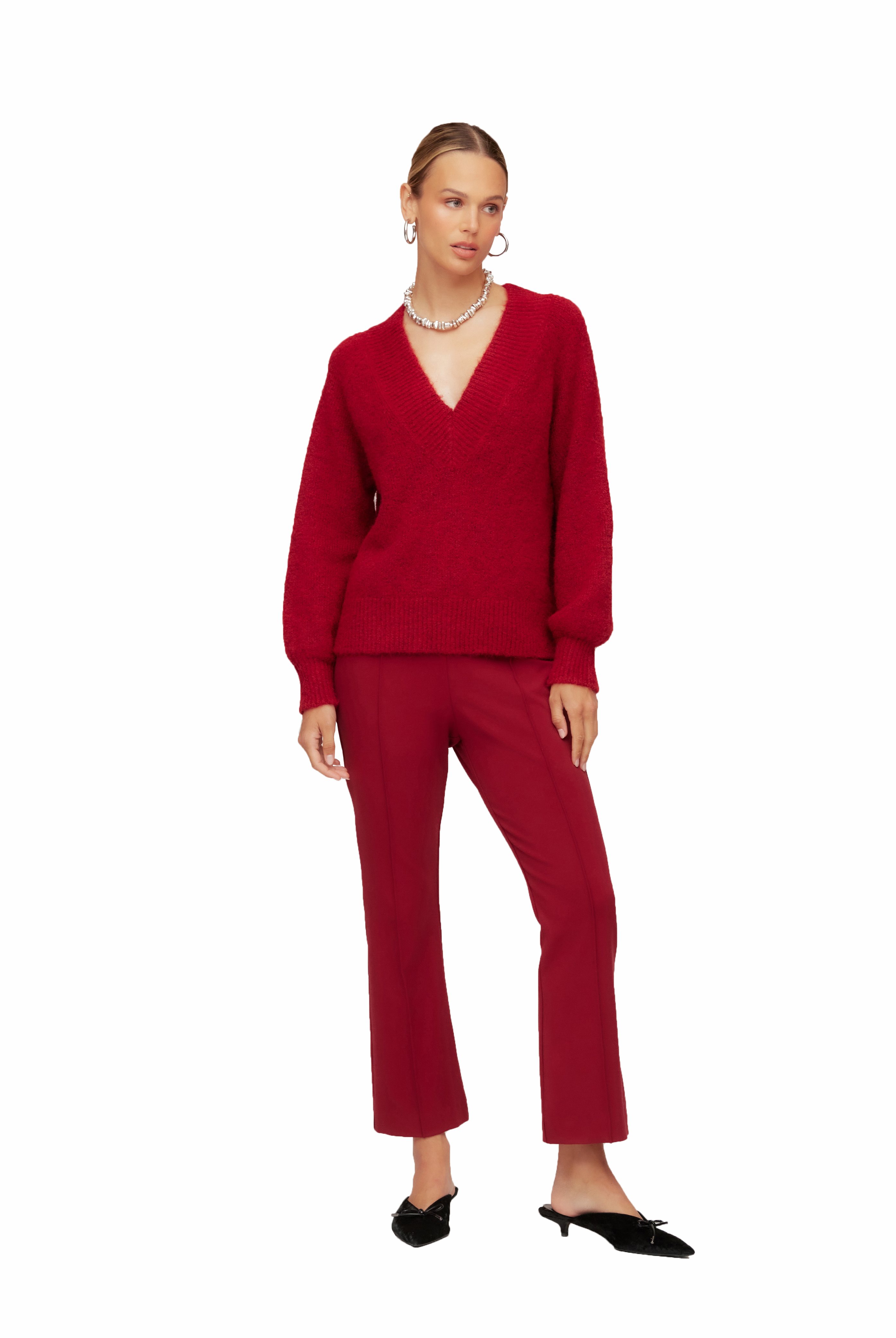 HEATHER V NECK SWEATER
sassanova