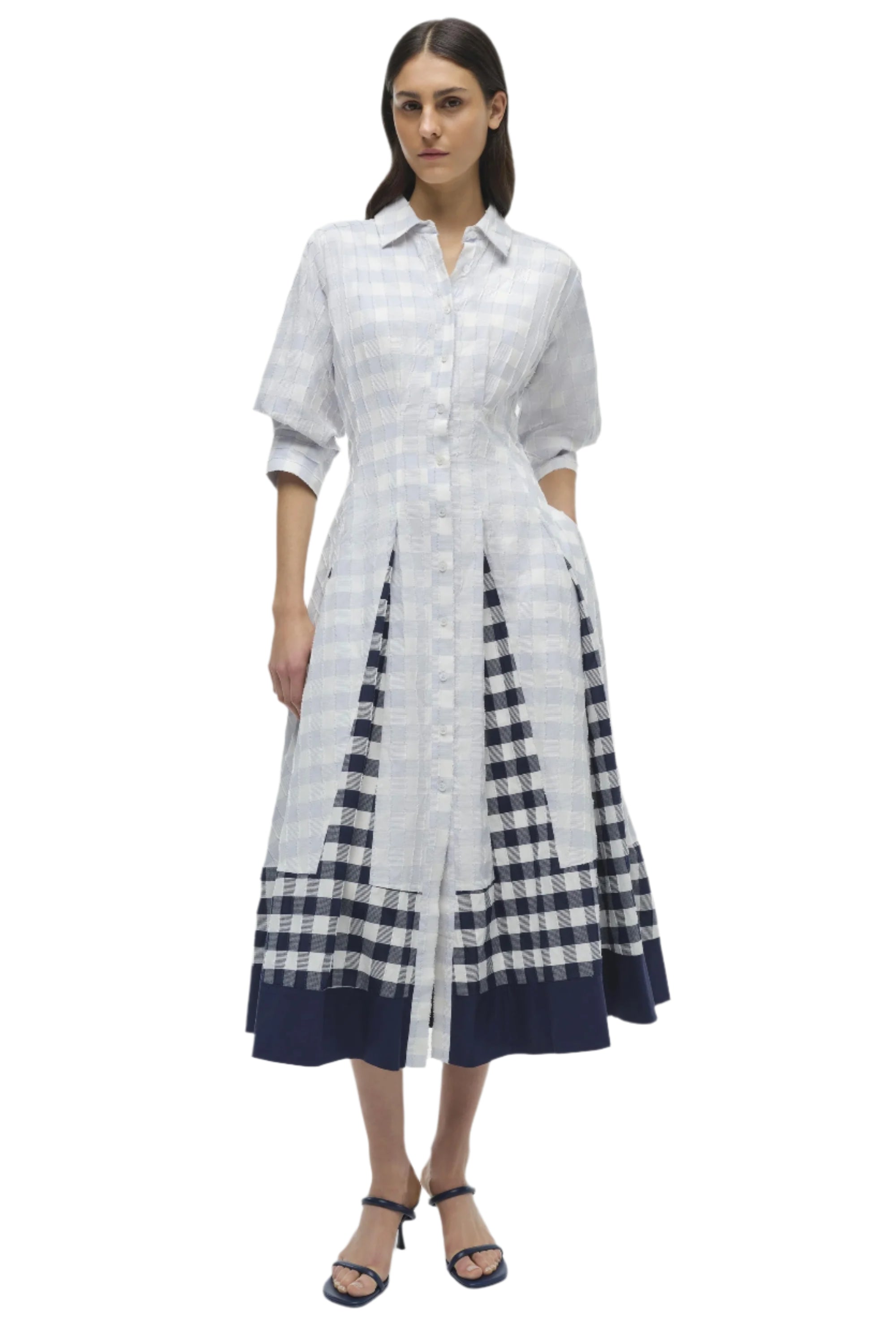 JAZZ PINTUCK MIDI DRESS-Sassanova
