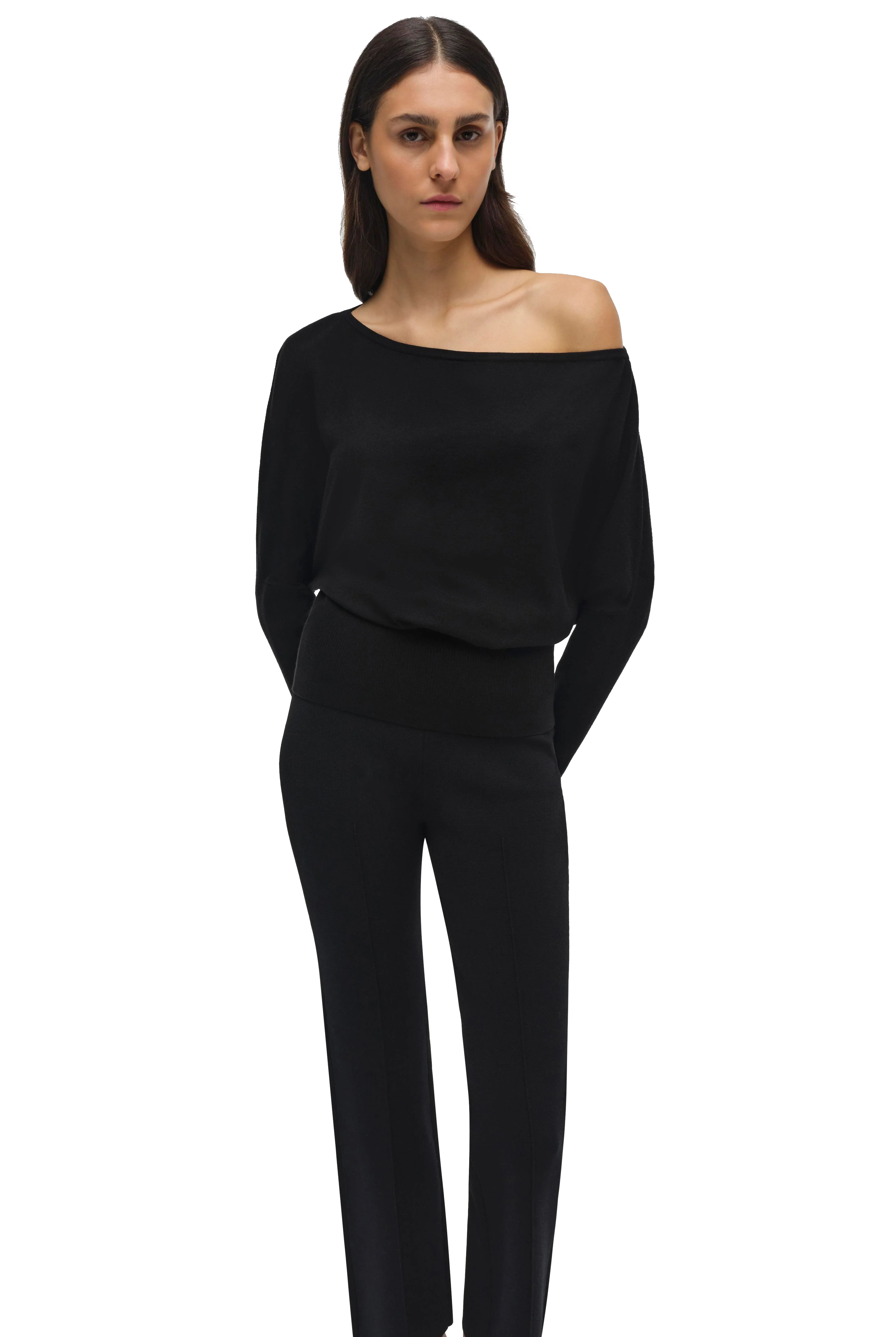 LAVINA DRAPED OFF SHLDR SWEATER
sassanova