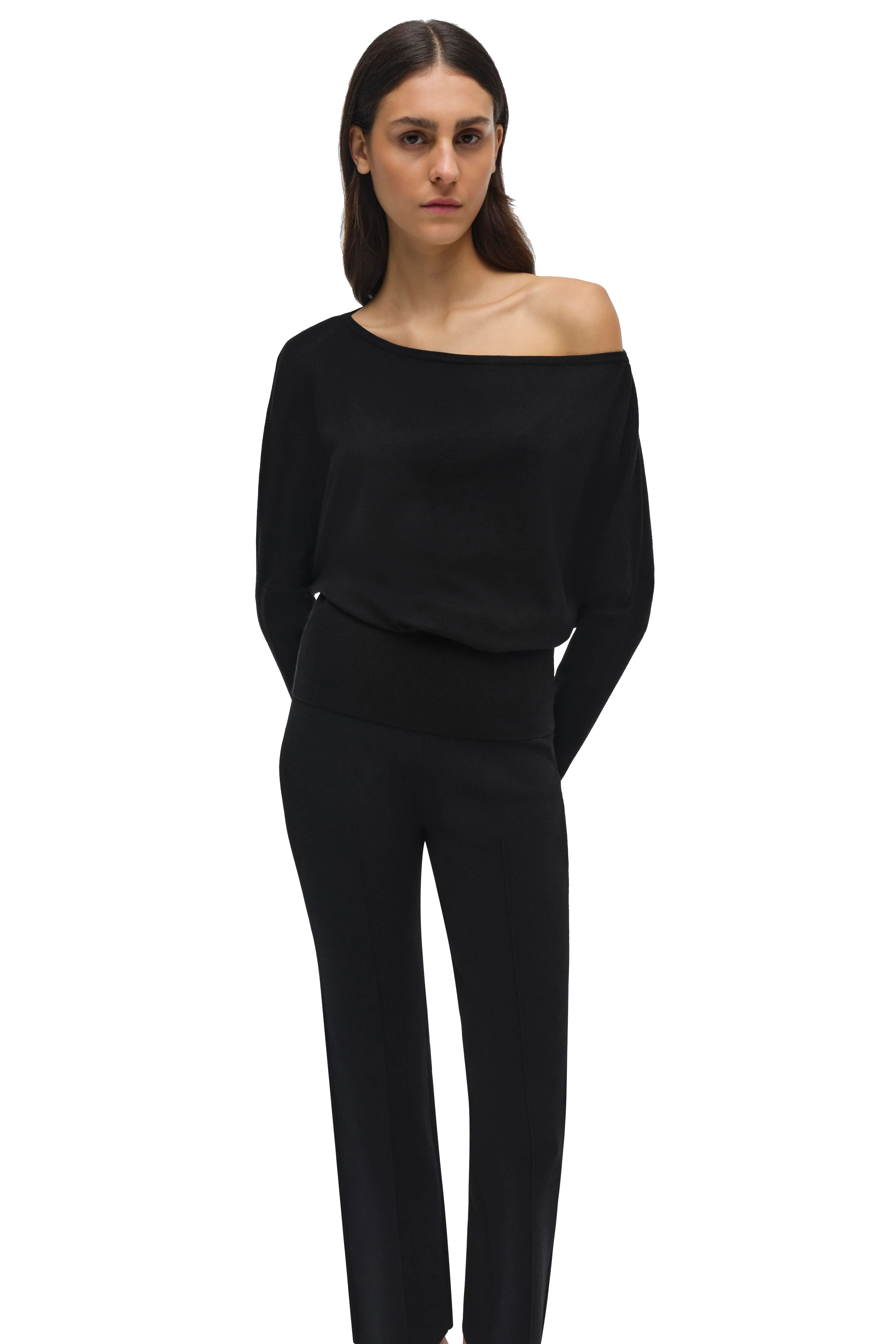 LAVINA DRAPED OFF SHLDR SWEATER
sassanova