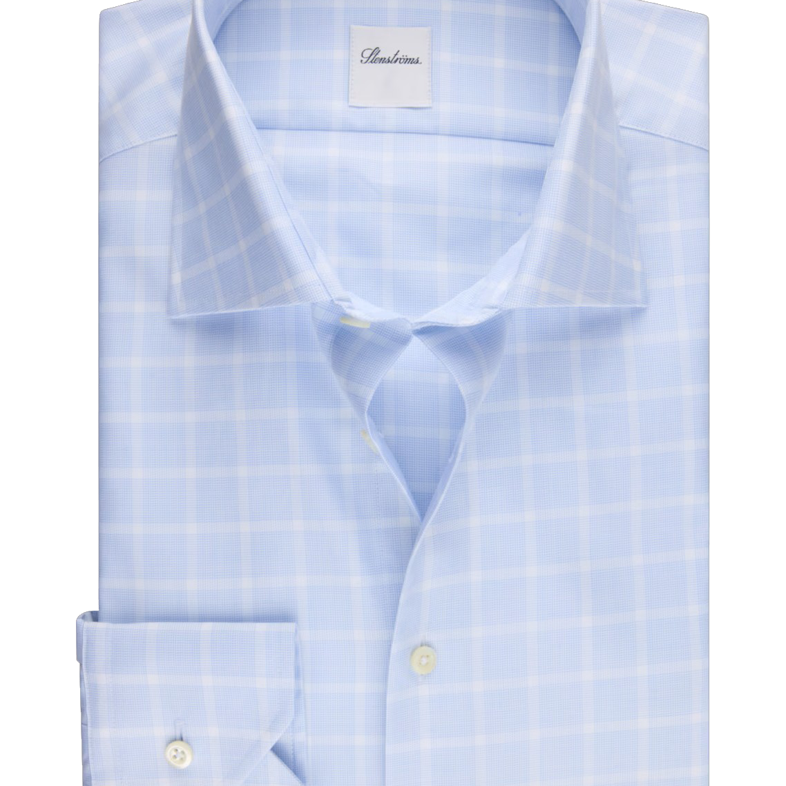 LONG SLEEVE WINDOWPANE DRESS SHIRT - Long Sleeved Shirts - Novaman