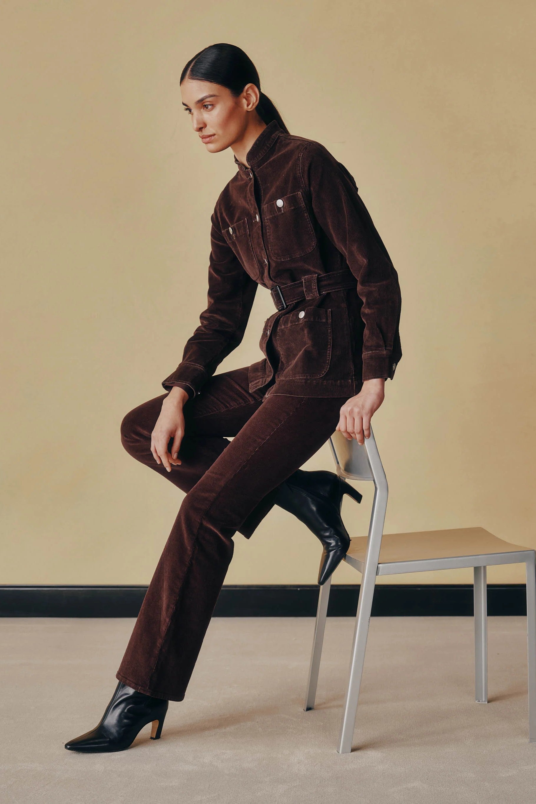 BRIDGET BOOT HIGH RISE CORDUROY 33 - Jeans - SASSANOVA