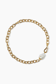 CYPRESS CHAIN NECKLACE- PEARL/GLD