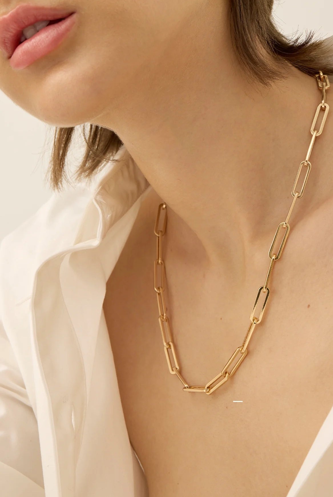 ANDI SLIM CHAIN NECKLACE - Necklaces - Sassanova