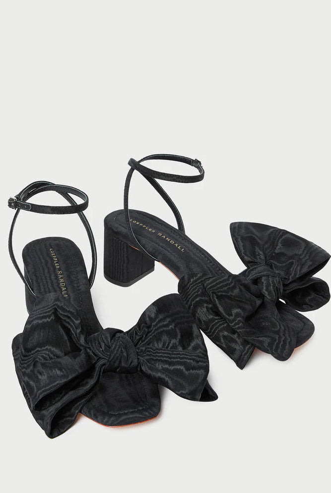 CARMEN MID HEEL BOW SANDAL - Heels - Sassanova
