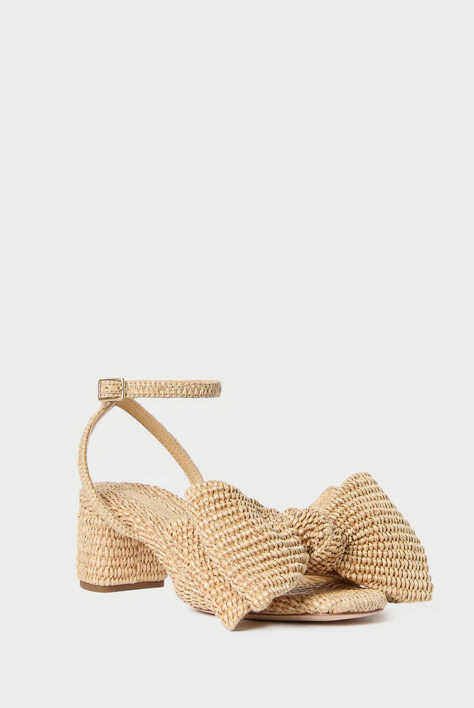 CARMEN MID HEEL BOW SANDAL - Heels - Sassanova