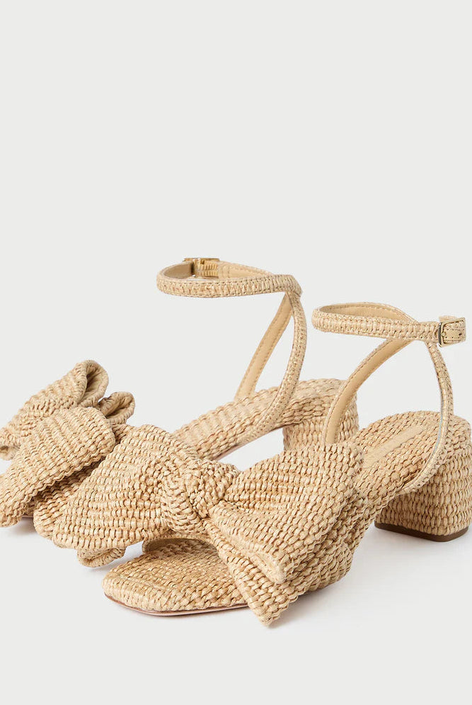 CARMEN MID HEEL BOW SANDAL - Heels - Sassanova