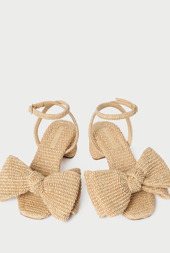 CARMEN MID HEEL BOW SANDAL - Heels - Sassanova