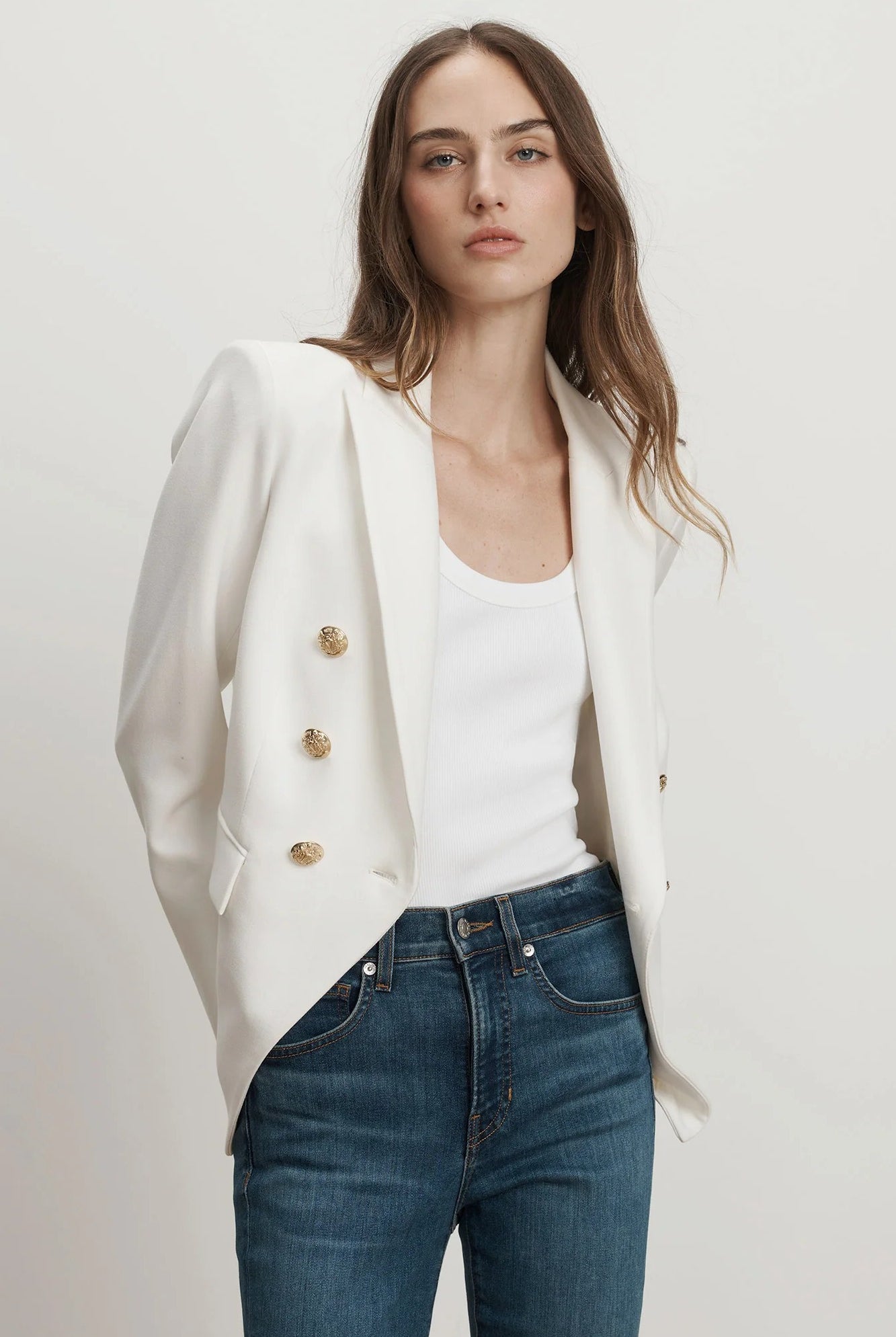 MILLER DICKEY JACKET WHT - Jacket - Sassanova