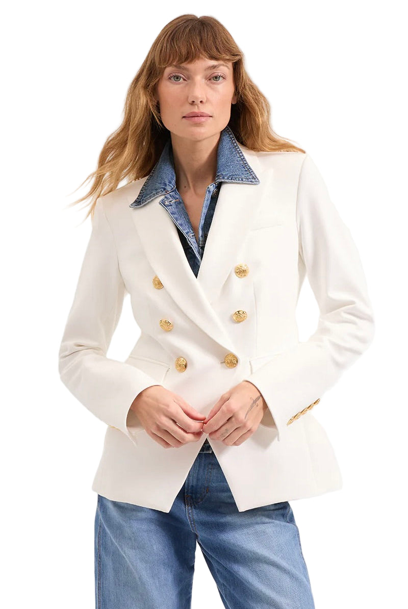 MILLER DICKEY JACKET WHT - Jacket - Sassanova