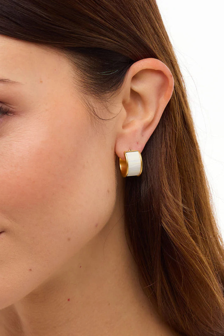 DUNMORE TWO PIECE HOOP GOLD - Earrings - Sassanova