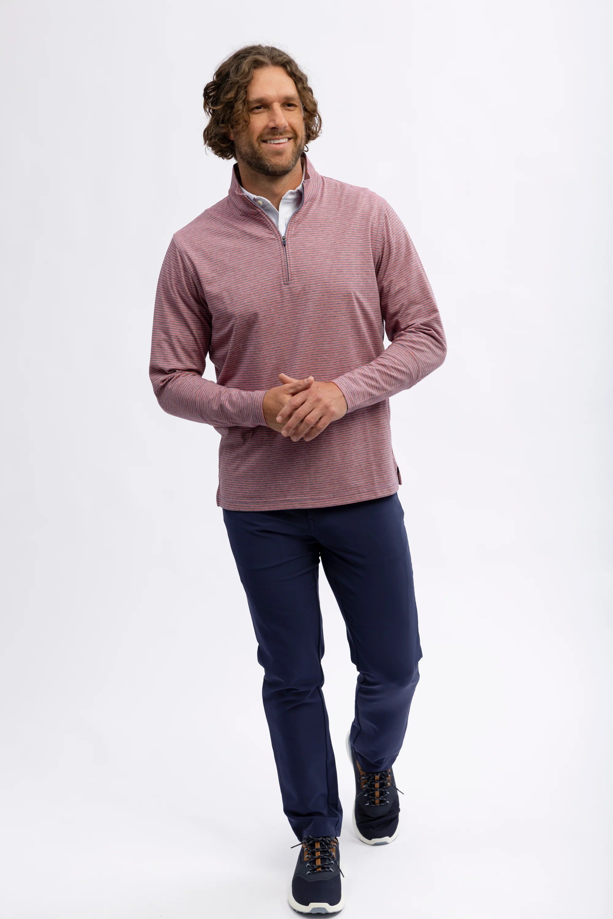 AVERY STRIPE 1/4 ZIP - Sweaters - Novaman