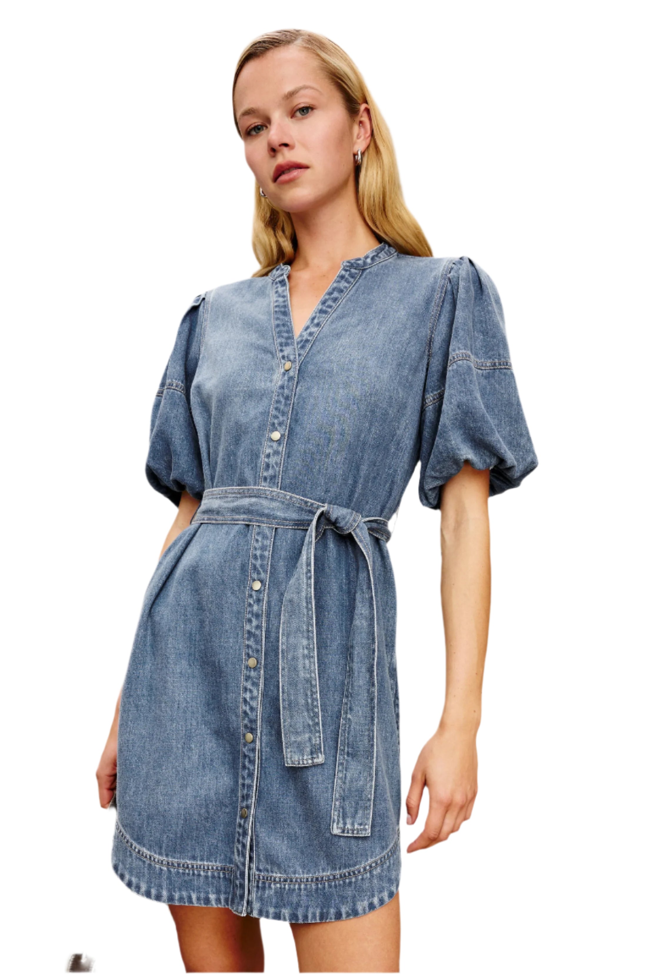 KINGSLEY DRESS ANTIQUE BLUE -sassanova