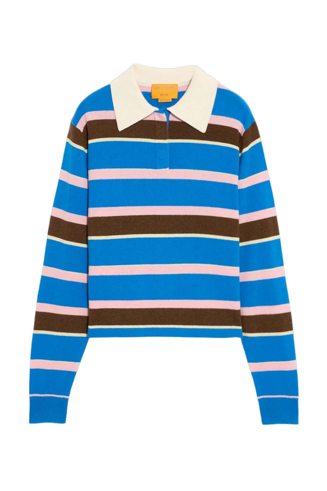 CROPPED STRIPED RUGBY SWEATER | Sassanova