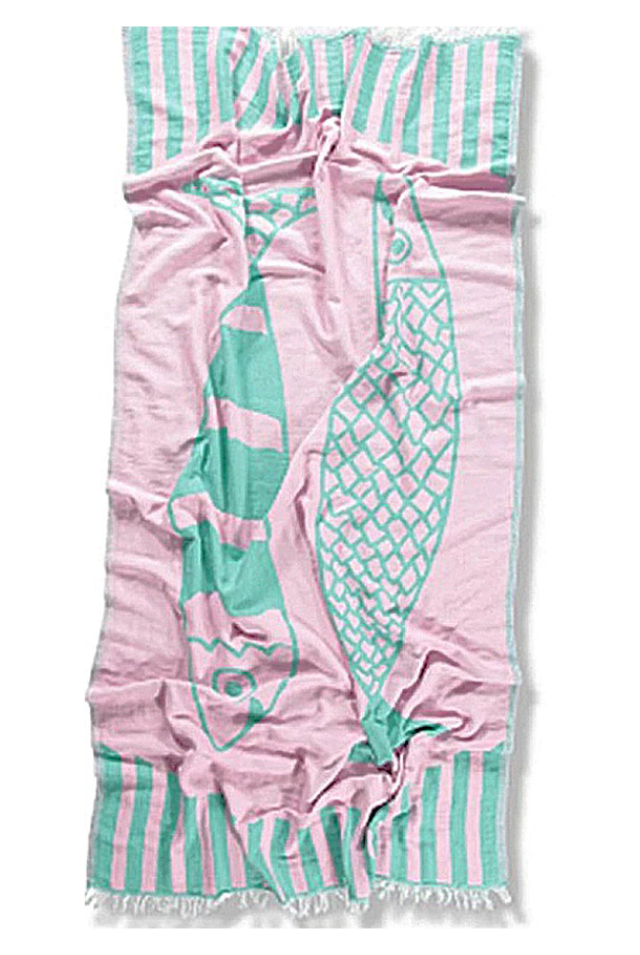 NOVELTY DOUBLE FISH TURKISH TOWEL - Swim - Sassanova