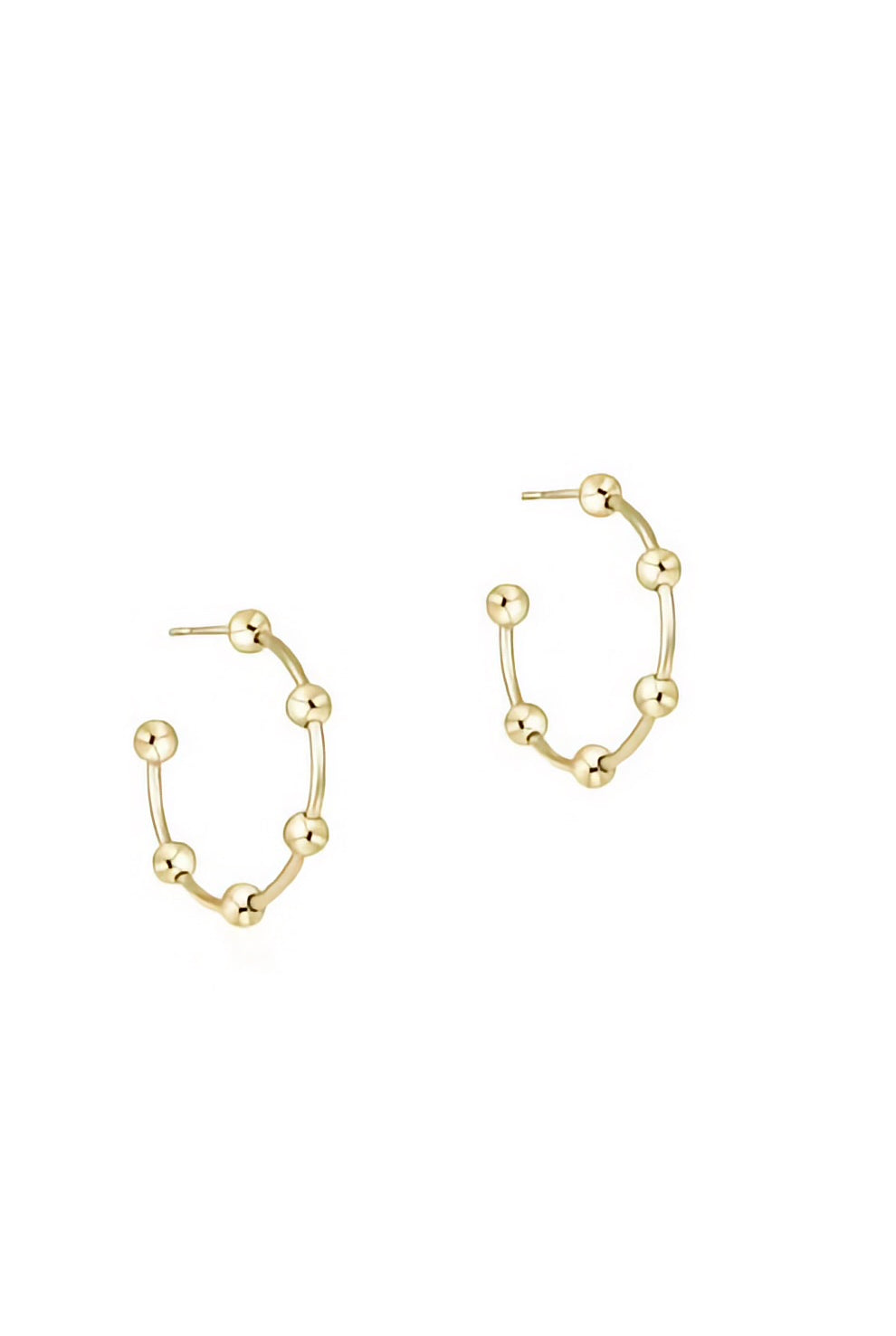 BEADED SIMPLICITY 1" HOOP- 4MM GOLD
sassanova