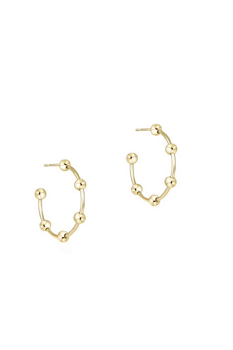 BEADED SIMPLICITY 1" HOOP- 4MM GOLD
sassanova