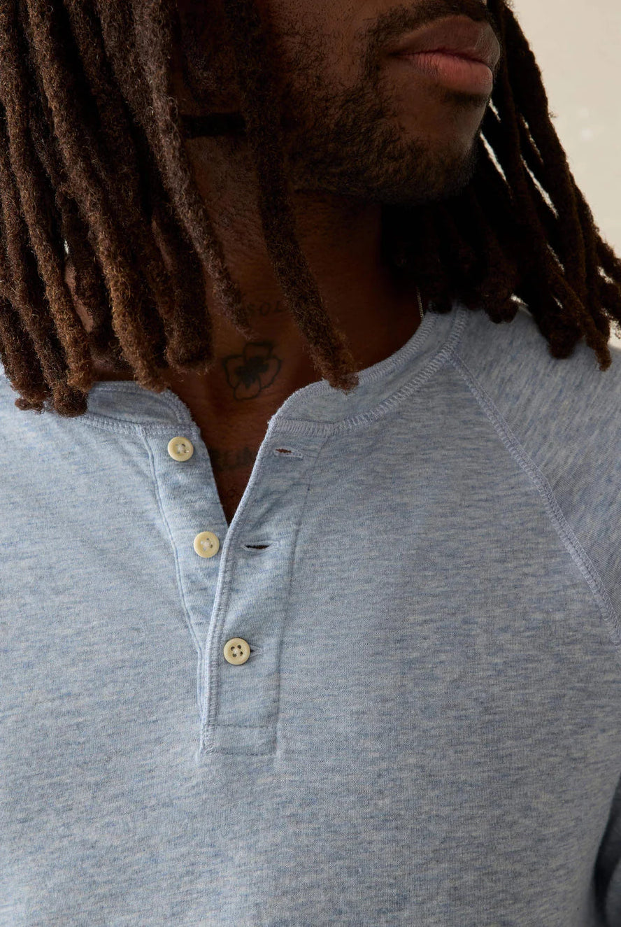 CLOUD LONG SLEEVE HENLEY - Long Sleeved Tees - Novaman