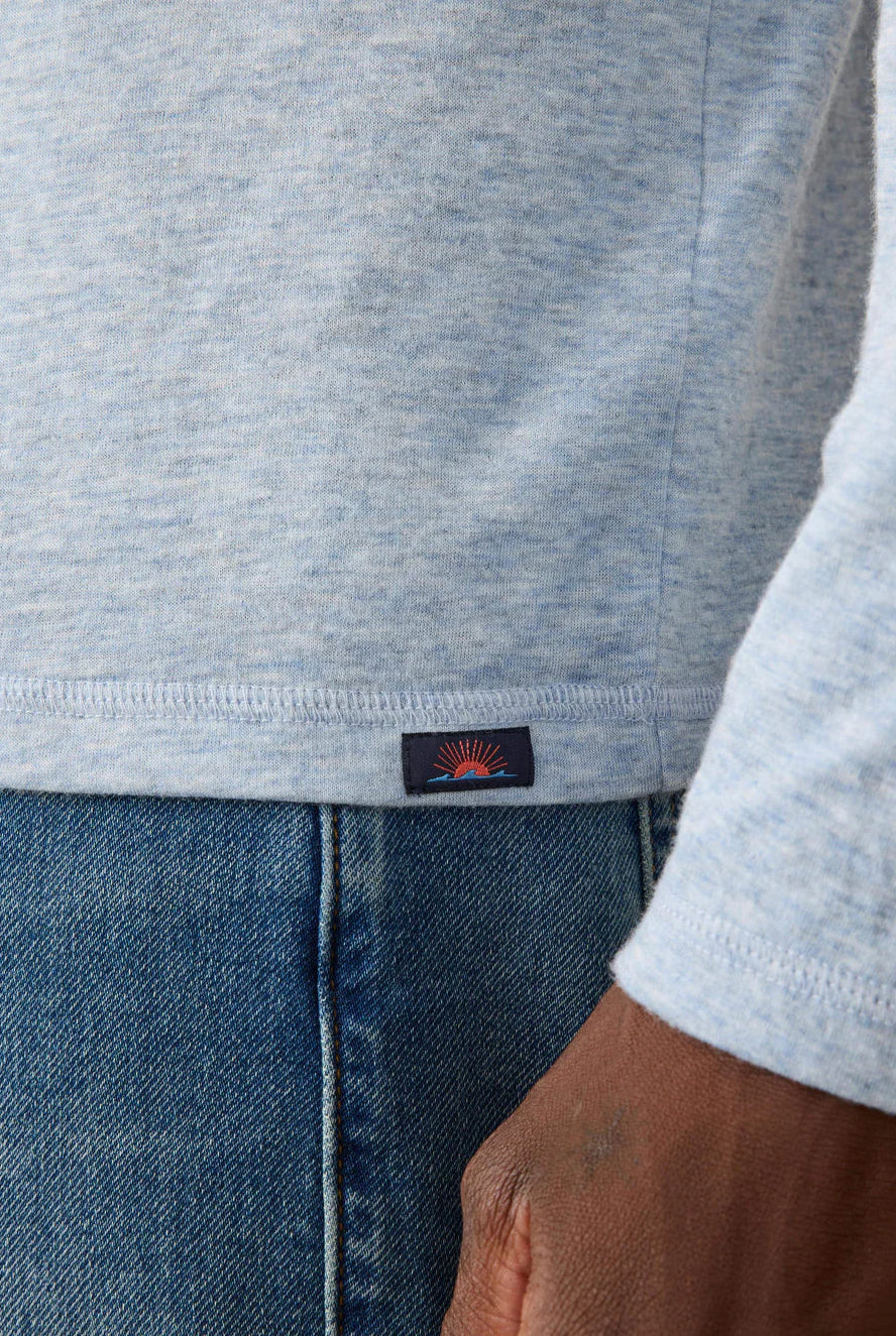 CLOUD LONG SLEEVE HENLEY - Long Sleeved Tees - Novaman