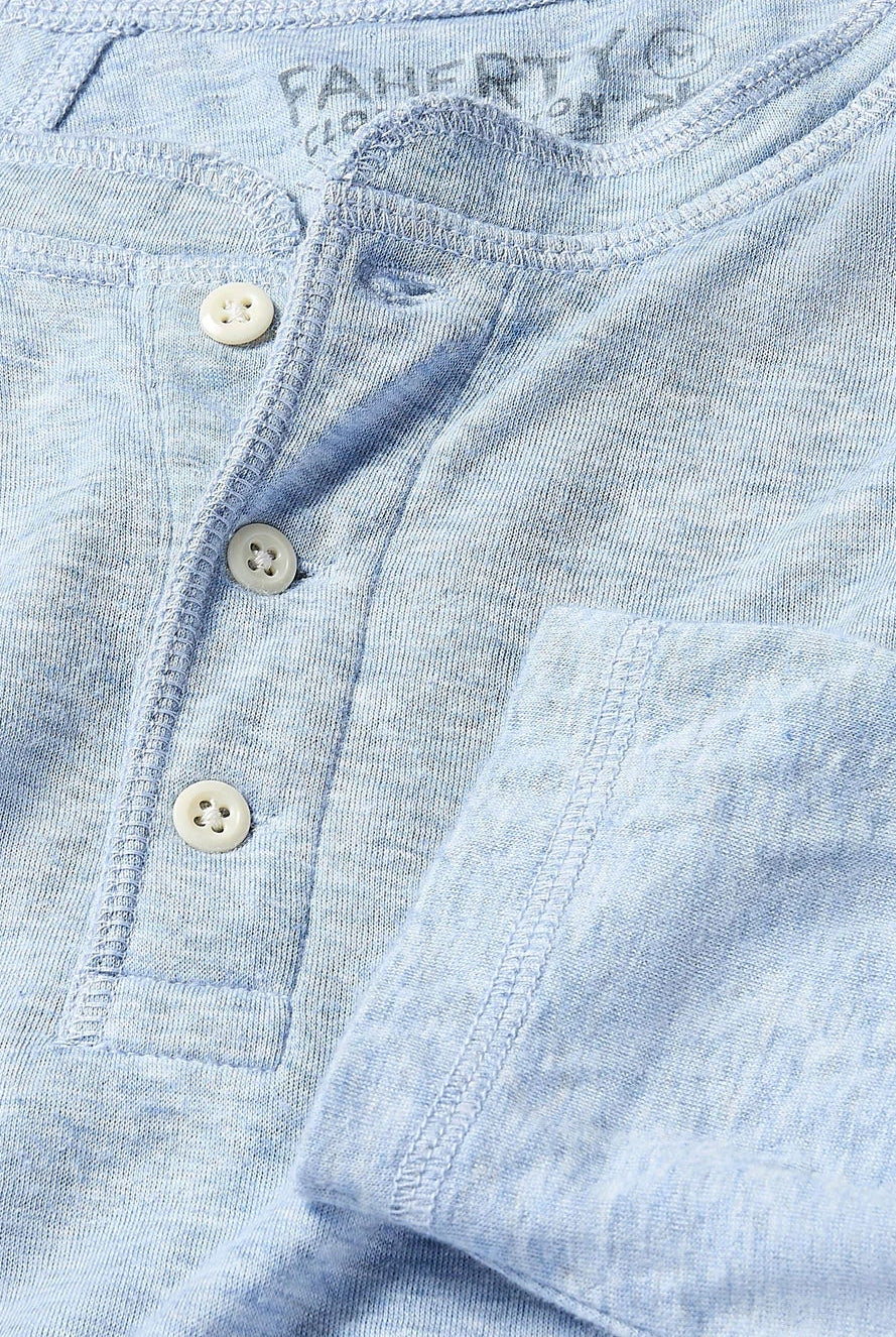 CLOUD LONG SLEEVE HENLEY - Long Sleeved Tees - Novaman