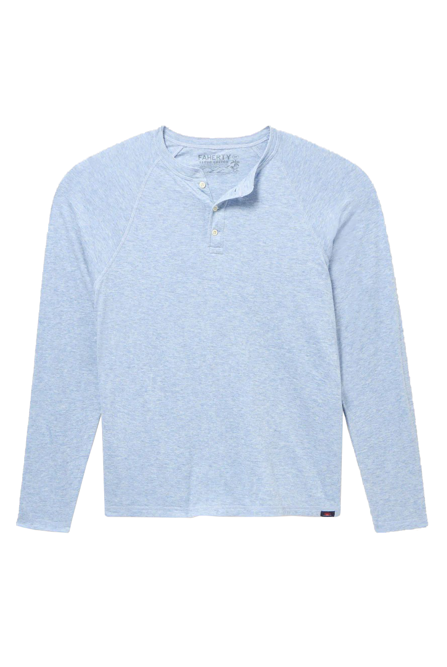 CLOUD LONG SLEEVE HENLEY - Long Sleeved Tees - Novaman