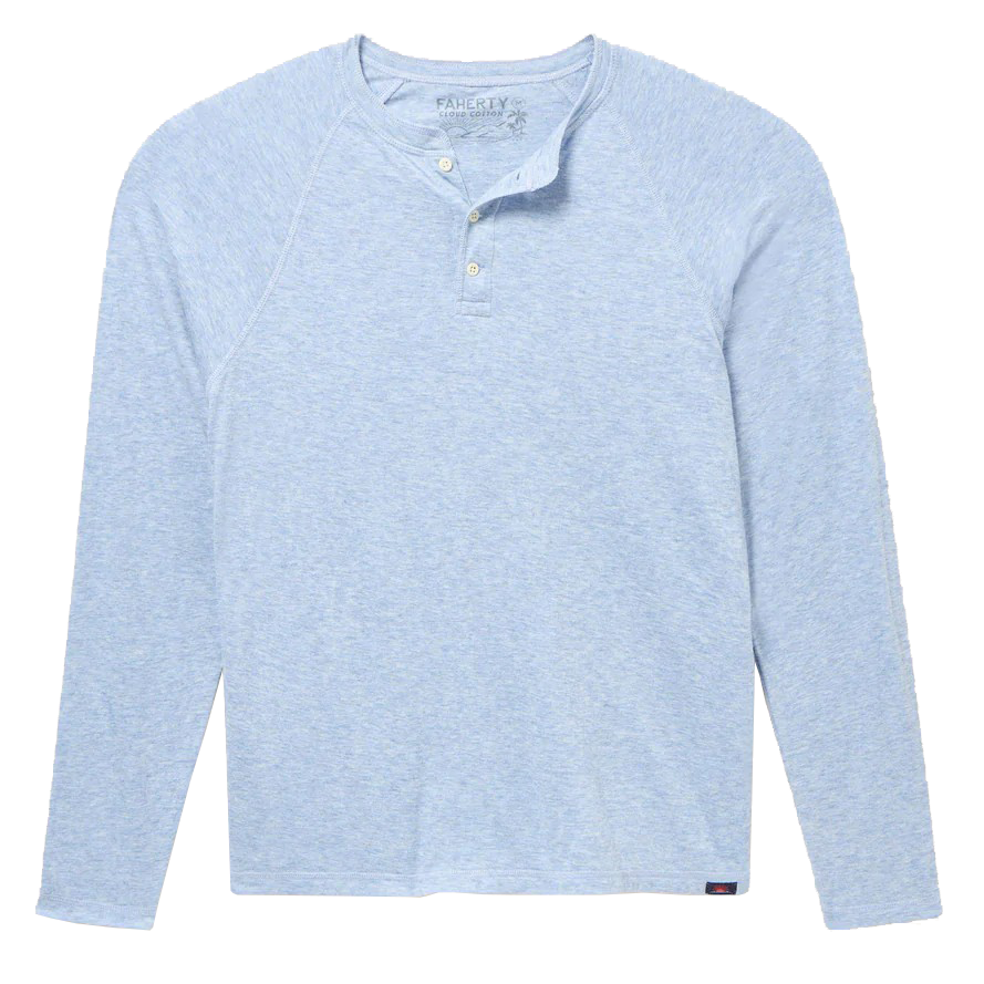 CLOUD LONG SLEEVE HENLEY - Long Sleeved Tees - Novaman