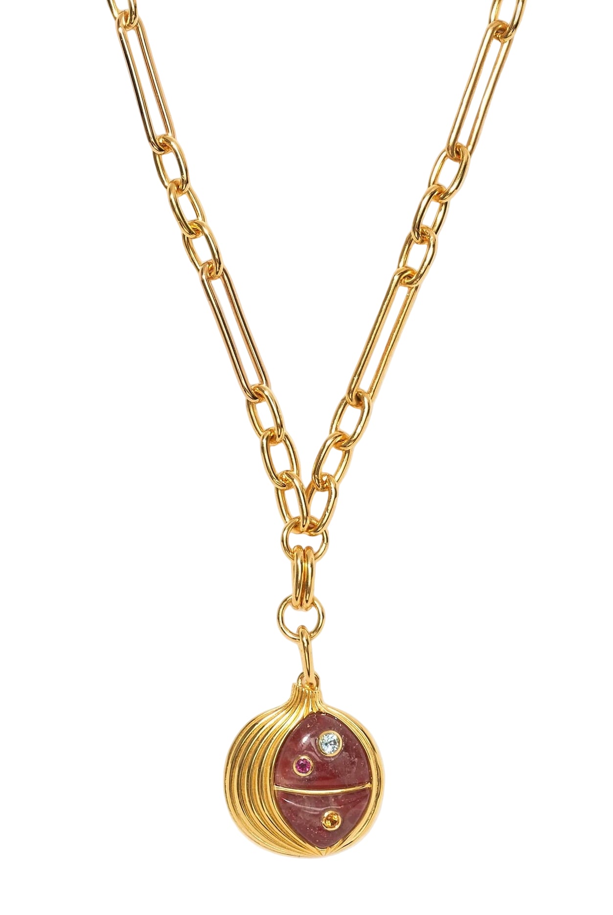 POMEGRANATE PENDANT NECKLACE- MULTI
sassanova
