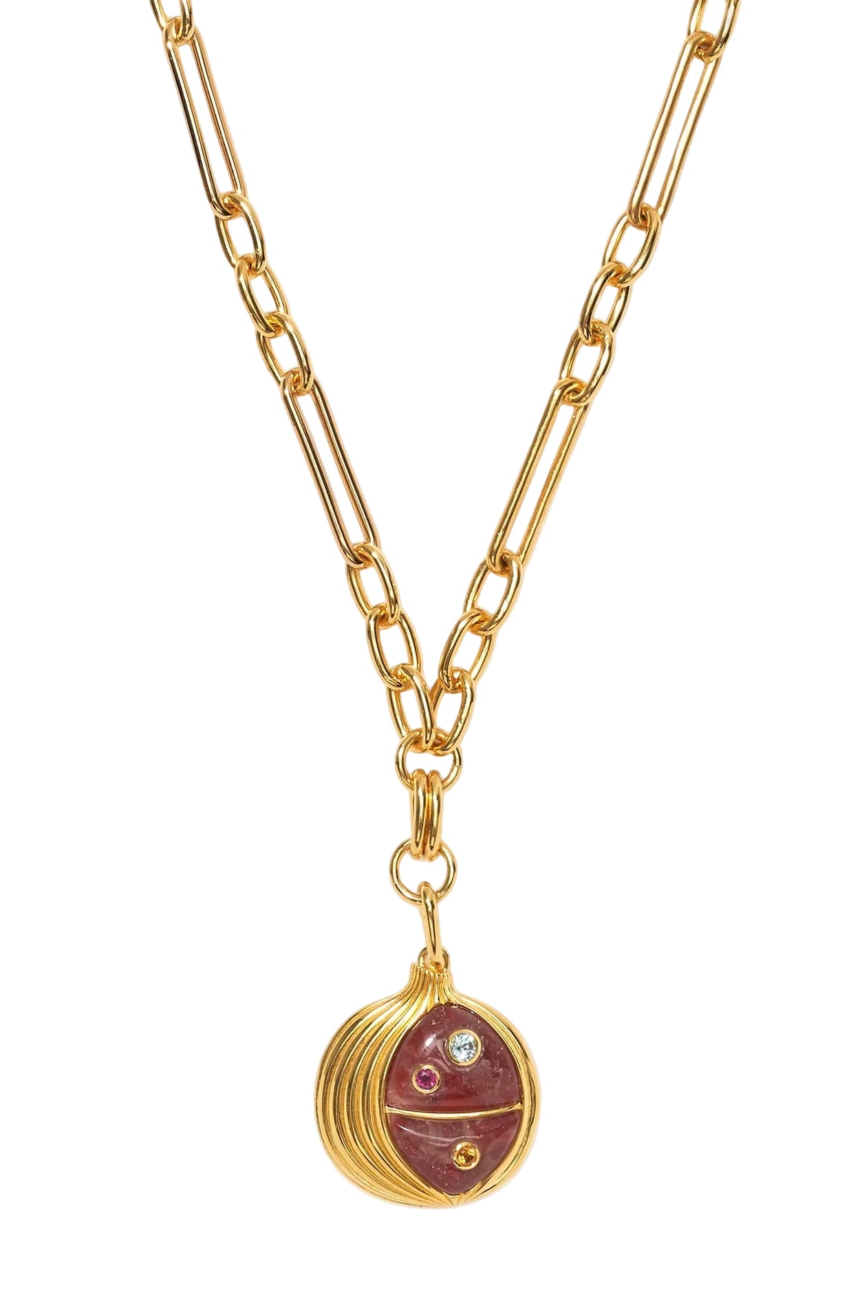 POMEGRANATE PENDANT NECKLACE- MULTI
sassanova