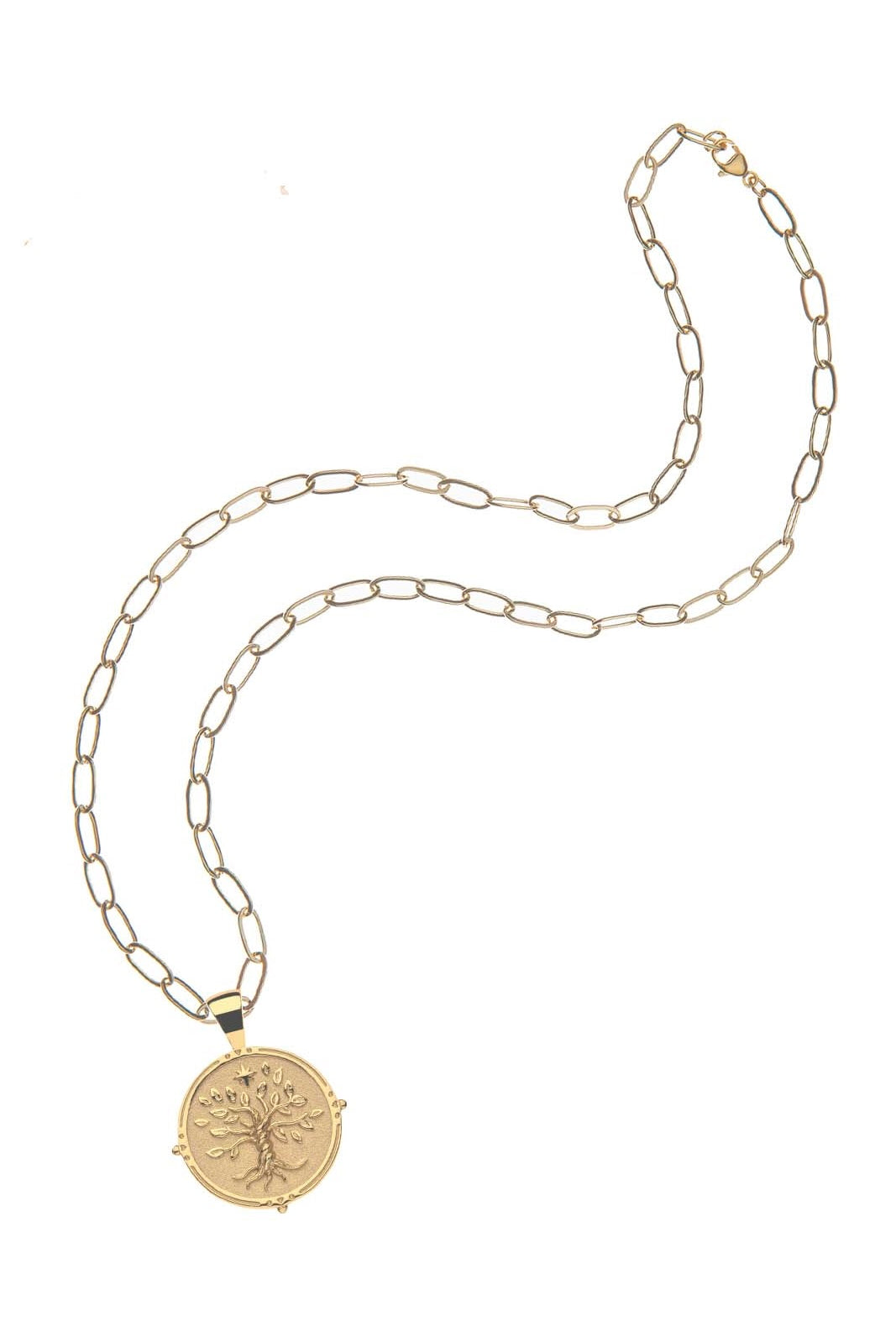 FAITH ORIGINAL NECKLACE- DRAWN LINK CHAIN - Necklaces - Sassanova