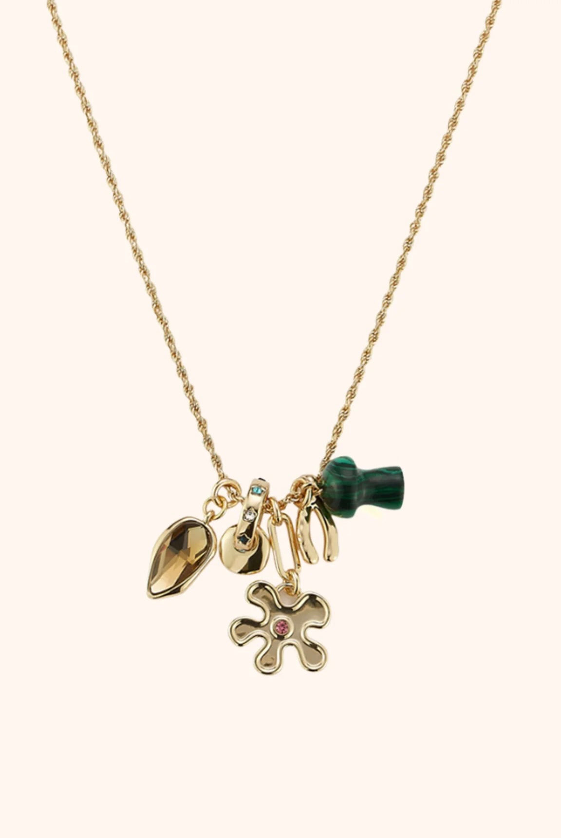 RILEY CHARM NECKLACE- GLD MULTI
sassanova