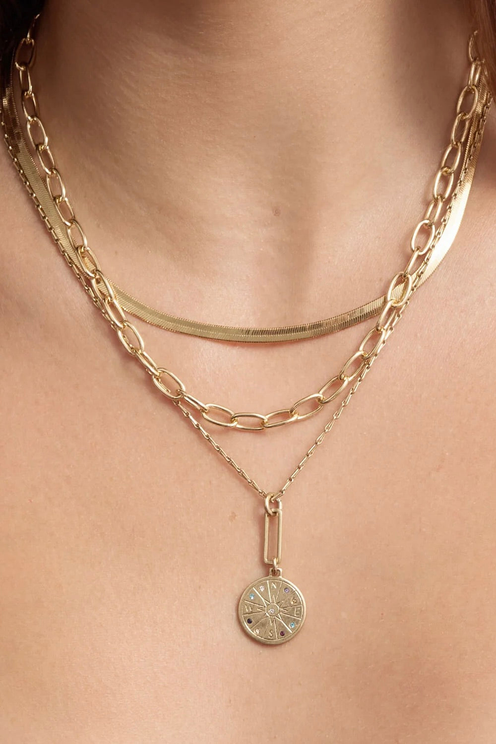 SEEKER NECKLACE- GOLD - Necklaces - Sassanova