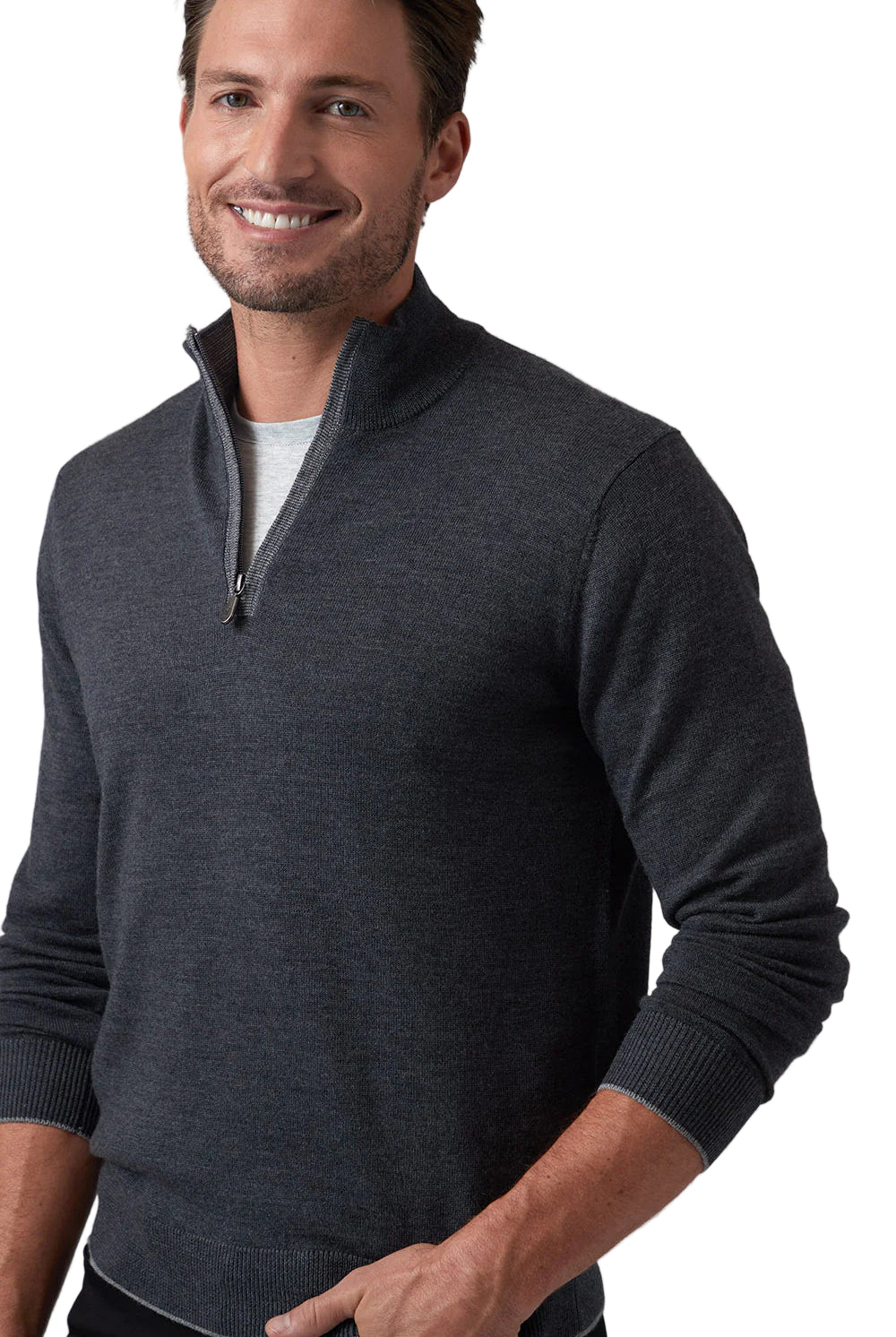 CLASSIC ZIP MOCK - Sweaters - Novaman