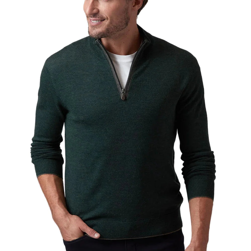 CLASSIC ZIP MOCK - Sweaters - Novaman