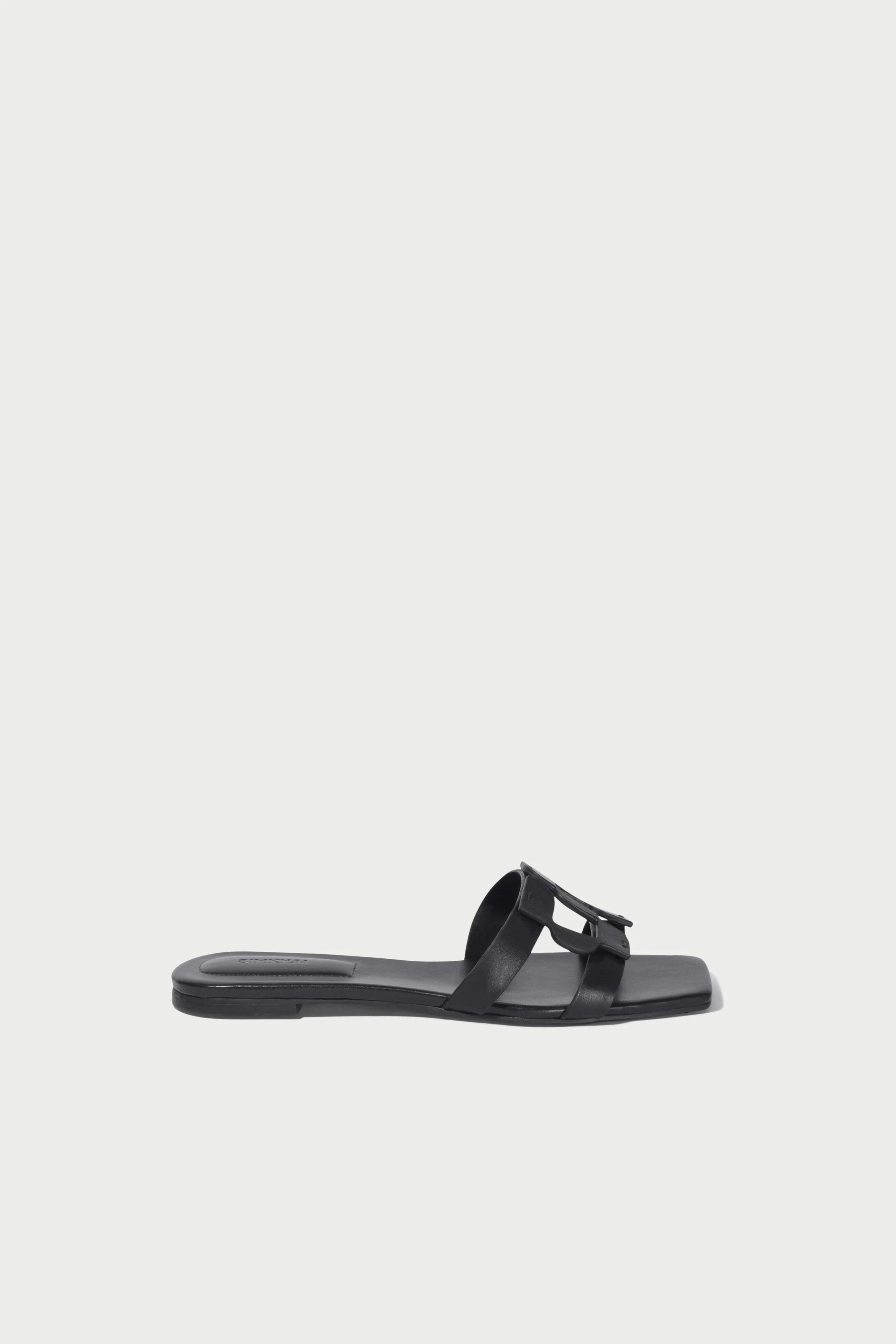 SIMKHAI MONOGRAM FLAT SLIDE - Shoes - Sassanova